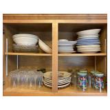 Contents of Cabinets: Plate Sets, Cut Glass