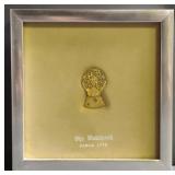 Framed Face of Father Time Brass British