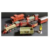 Lot of Locomotive/Box Train Sets & Ceramic Person