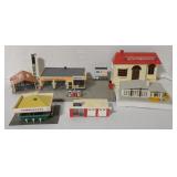 Lot of RR Model Buildings Including Church,