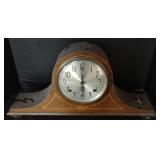 Vtg. Wooden Mantel Clock 21"