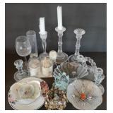 Lot of Glass/Metal Candle Holders, Ceramic