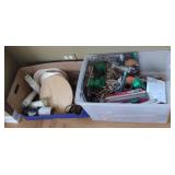 Misc. Boxes Including Candles, Plates, Mirrors,