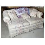 Floral Pattern Rolled Arm LoveseatApprox