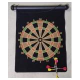 Magnetic Hanging Dart Board w/ Darts 19"x15"