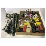 Assorted Christmas Village Accessories Including