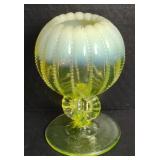 Northwood Opalescent Beaded Panels Rose Vase 5"