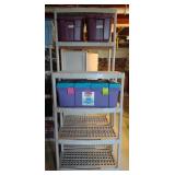 Shelving Units w/ Contents incl. 3 Tubs of