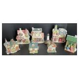 Ceramic Village Buildings Including  Teddy Town