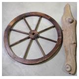 Wooden Wagon Wheel & Draftwood 34" & 35"