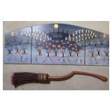 Wood Folding Fall Decor & Hairy Potter Broom 36"