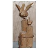 The Cedar Shed Wood Pelican Sculpture 39"