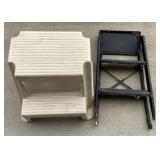 Step Stools Metal And Plastic Aprx 13x23 in ,