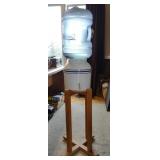 Ceramic Drink Dispenser Crock (approx 11") & Wood