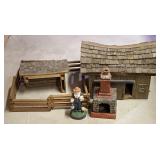 Assorted Wooden Barn Village Houses, Ceramic