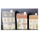 Set of 3 Otagiri Ceramic House Cookie JarsUp to