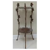 Floral Brass 2-Tier Plant Stand 29"T