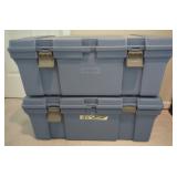 Rubbermaid Blue Lockable Totes (18"×32×12").