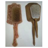 Vtg Vanity Mirrors & Brushes. Bidding 1xtq