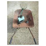 Wheelbarrow, Insulator, Chain, Yard Decor