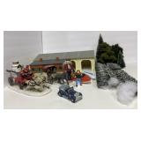 Assorted Diorama Accessories Including Buildings,