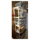 White Plastic Storage Shelf *CONTENTS NOT
