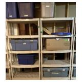 Pair of Plastic Multi Tiered Shelving Units