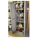 Plastic Multi Tiered Cabinet With Contents