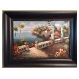 Mediterranean Vacation Scene On Canvas, approx