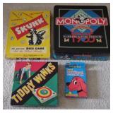 Lot of Games Including Monopoly, Skunk, Tiddly