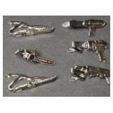 Remington Silver-Toned Tie Clips