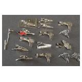 Remington Silver-Toned Tie Clips & Pins