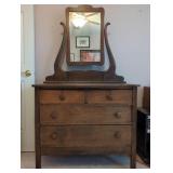 Vtg Victorian Style W/ Swivel Mirrored Dresser