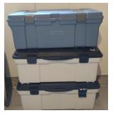 Rubbermaid Storage Containers, approx 31" x 15" x