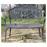 Wrought Iron Bench (approx 41" x 37")