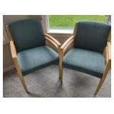 Wooden Base Office Chairs 33"x22"Bidding 2x