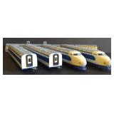 Playart Bullet Train Cars (approx 10"L) w/ Track