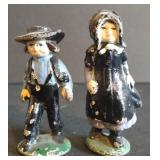 Cast Iron Amish Figurines, approx 3" *Bidding