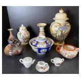 Assorted China Vases, Pitchers and TeapotsUp to