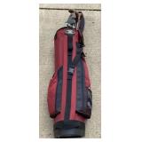 Assorted Golf Clubs with Caddy Travel BagApprox