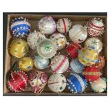 Lot w/ Beaded Sequin Ornaments Appr 3 in - 4 in