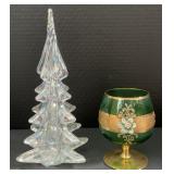 Silvestri Iridescent Tree And Hand Painted