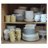 Contents of Cabinet-Ceramic Plates & Mugs incl