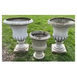 *Last Pic Is Gallery Pic*Plastic Garden Urns ,