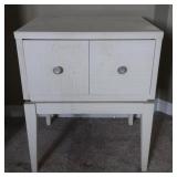 Wooden 1-Drawer Night Stand w/ Light Bulbs