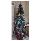 Faux Christmas Tree w/ Beanie Babies &