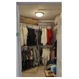 Contents of Closet Including Clothes, Pillows,