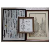 Framed Art Work Including World War II Aircraft