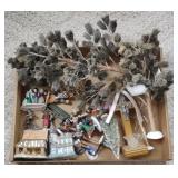 Lot of Faux Trees, Ceramic Buildings/Peoples,