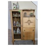 Wood Secretary Desk/Cabinet *CONTENTS NOT